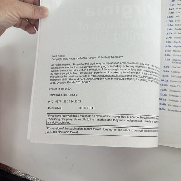 Virginia Standards Of Learning Success Grade 3 HMH Go Math Purple Workbook - Picture 3 of 5